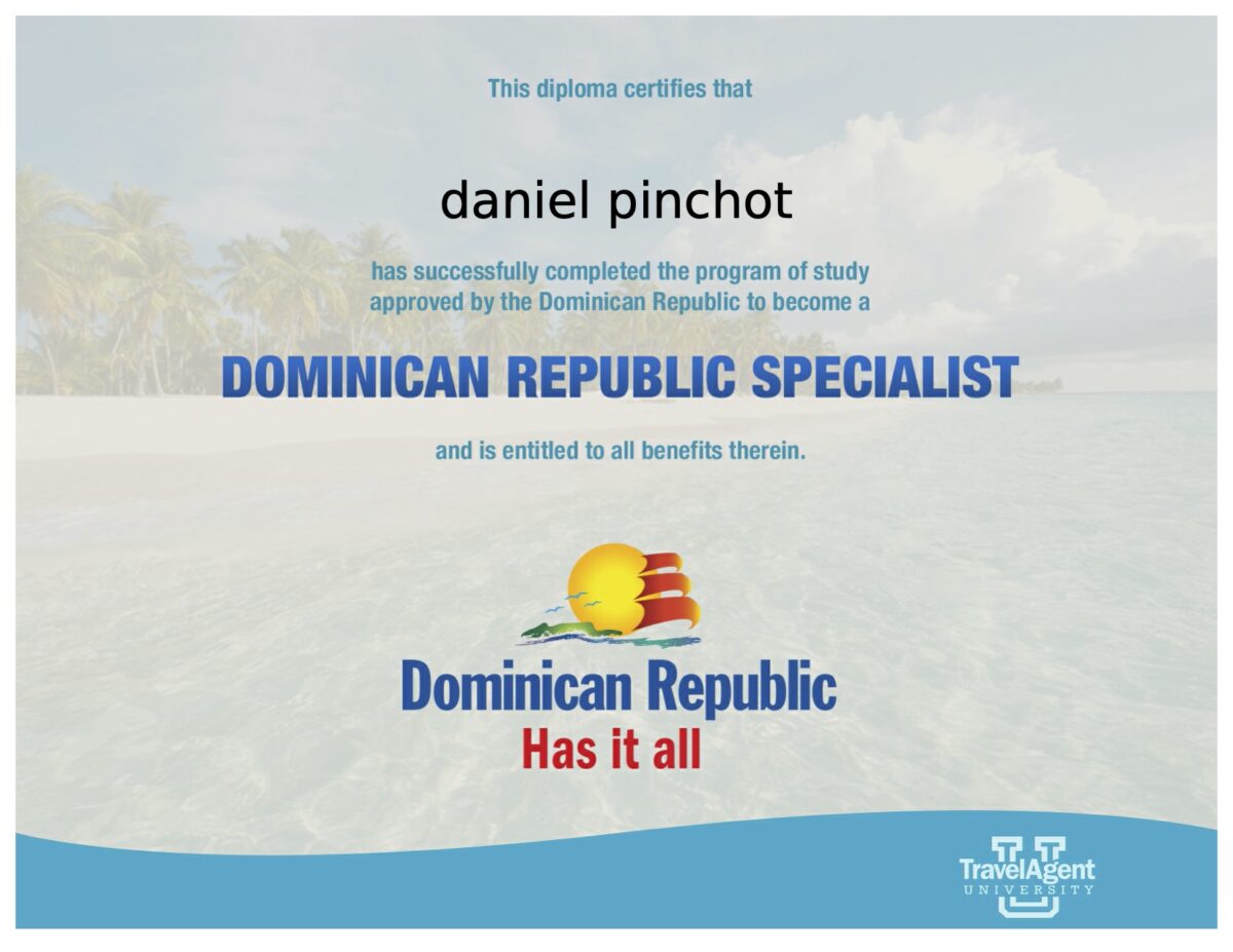 Dominican Republcc Specialist certificate